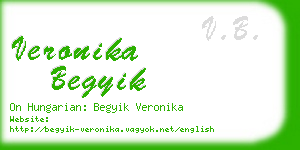 veronika begyik business card